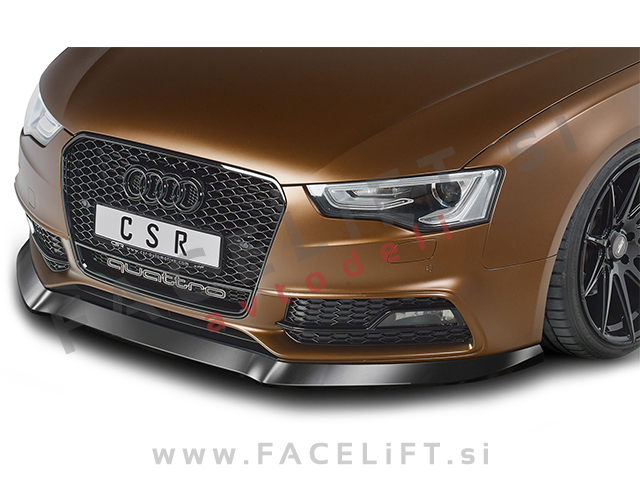 Audi A5 S line, S5 11-16 podaljšek sprednjega odbijača karbon sijaj
