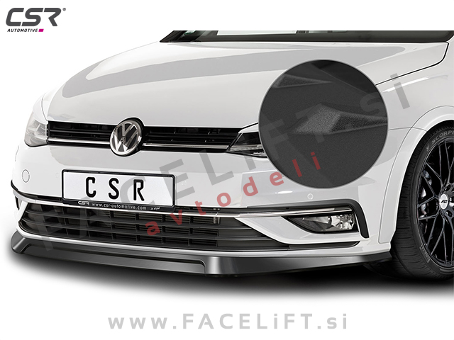 VW Golf 7 17-20 podaljšek sprednjega odbijača črni (mat)
