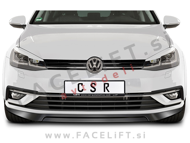 VW Golf 7 17-20 podaljšek sprednjega odbijača črni (mat)