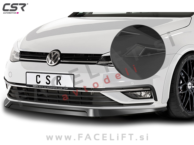 VW Golf 7 17-20 podaljšek sprednjega odbijača črni (mat)
