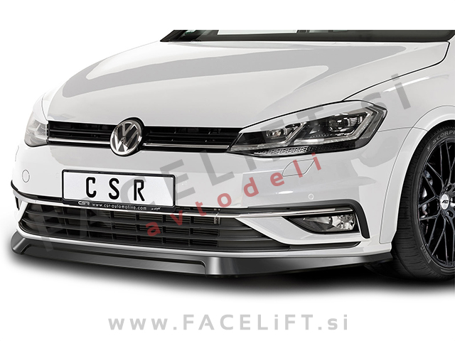 VW Golf 7 17-20 podaljšek sprednjega odbijača črni (mat)