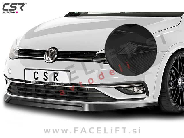 VW Golf 7 17-20 podaljšek sprednjega odbijača karbon (mat)