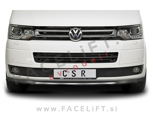 VW T5 09-15 podaljšek sprednjega odbijača črni (mat)
