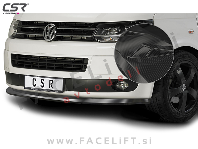 VW T5 09-15 podaljšek sprednjega odbijača karbon (sijaj)