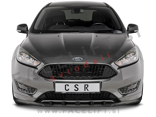 Ford Focus 3 ST-Line 14-18 podaljšek sprednjega odbijača karbon (sijaj)