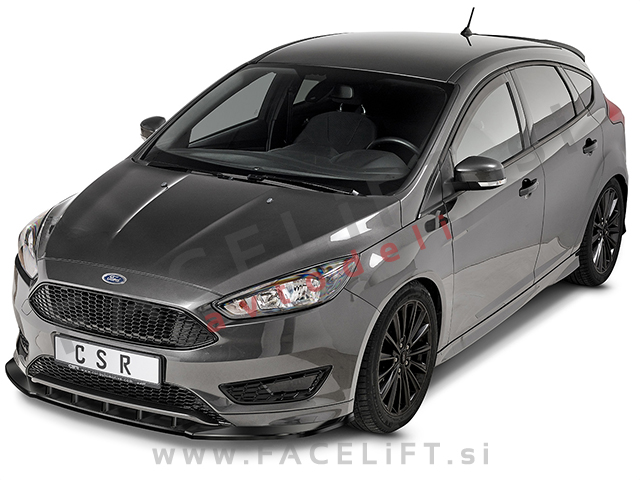 Ford Focus 3 ST-Line 14-18 podaljšek sprednjega odbijača karbon (sijaj)