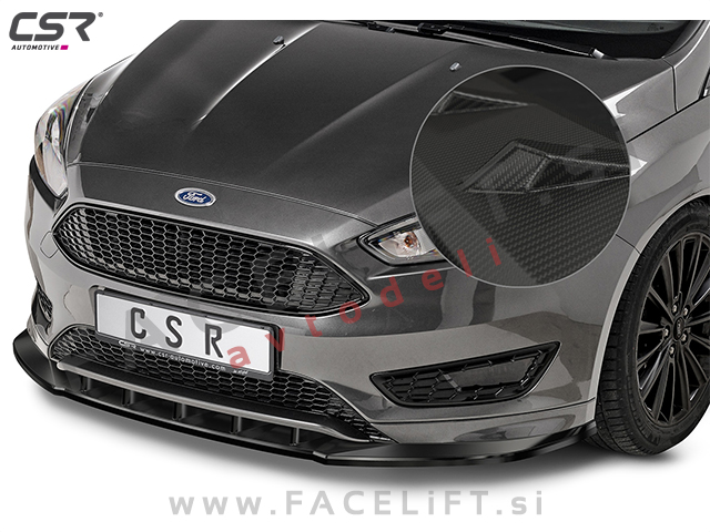 Ford Focus 3 ST-Line 14-18 podaljšek sprednjega odbijača karbon (mat)