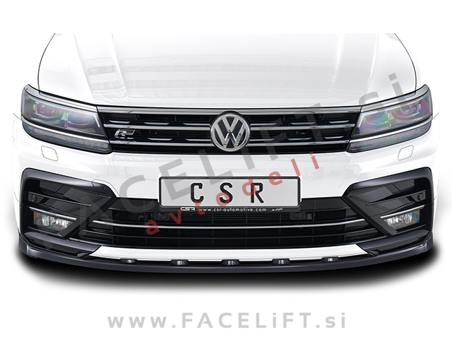 VW Tiguan R-Line 16-20 podaljšek sprednjega odbijača črni (mat)