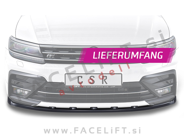 VW Tiguan R-Line 16-20 podaljšek sprednjega odbijača črni (sijaj)