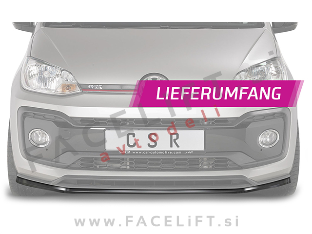 VW up! GTI 18- podaljšek sprednjega odbijača črni (mat)