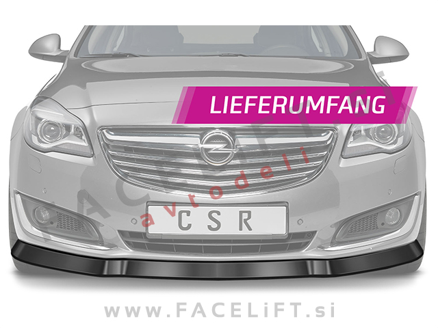 Opel Insignia A 13-17 podaljšek sprednjega odbijača črni (mat)
