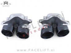 Mercedes E Limuzina W213 16- nastavki za izpuh črni (sijaj)