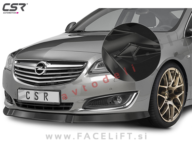 Opel Insignia A 13-17 podaljšek sprednjega odbijača črni (sijaj)