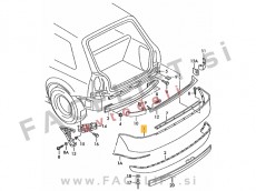 Audi A3 8L 00-03 zadnji odbijač