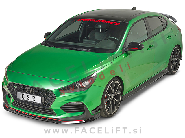 Hyundai i30 16- podaljšek sprednjega odbijača črni (sijaj)
