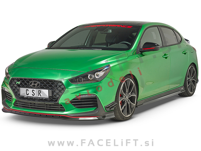 Hyundai i30 16- podaljšek sprednjega odbijača karbon (sijaj)