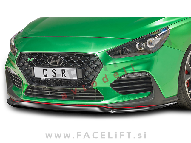 Hyundai i30 16- podaljšek sprednjega odbijača črni (sijaj)