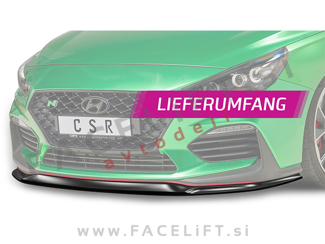 Hyundai i30 16- podaljšek sprednjega odbijača karbon (sijaj)