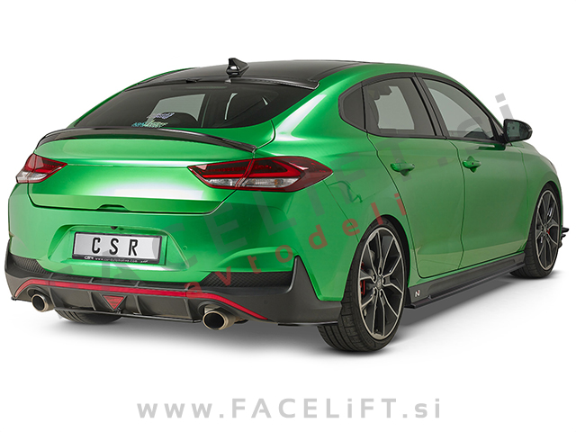 Hyundai i30 16- podaljški zadnjega odbijača karbon (sijaj)