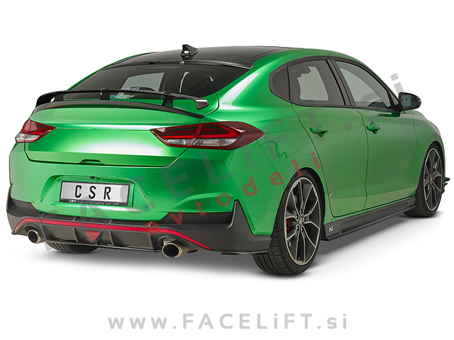 Hyundai i30 16- podaljšek zadnjega odbijača črni (mat)