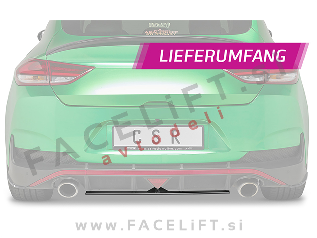 Hyundai i30 16- podaljšek zadnjega odbijača črni (mat)