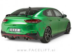 Hyundai i30 16- podaljšek zadnjega odbijača črni (mat)