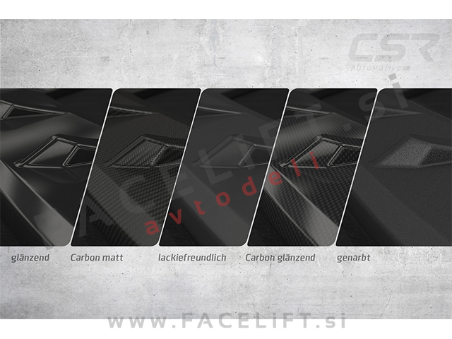 Audi A3 8V Cabriolet S-Line 14-16 podaljšek sprednjega odbijača črni (mat)