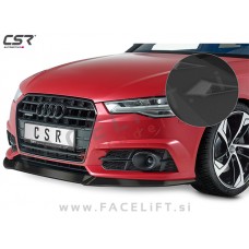 Audi A6 S-Line, S6 4G 14-18 podaljšek sprednjega odbijača črni mat
