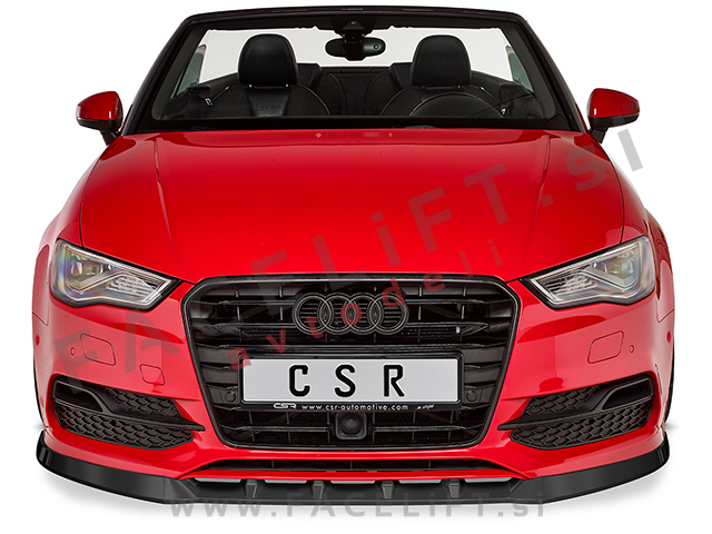 Audi A3 8V Cabriolet S-Line 14-16 podaljšek sprednjega odbijača črni (sijaj)