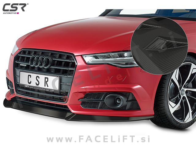 Audi A6 S-Line, S6 4G 14-18 podaljšek sprednjega odbijača karbon mat
