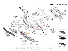Mercedes A W176 12-18 zaščita pod odbijačem
