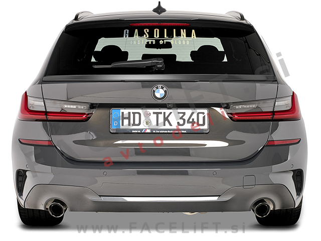BMW 3 Karavan G21 19- strešni spojler karbon (sijaj)