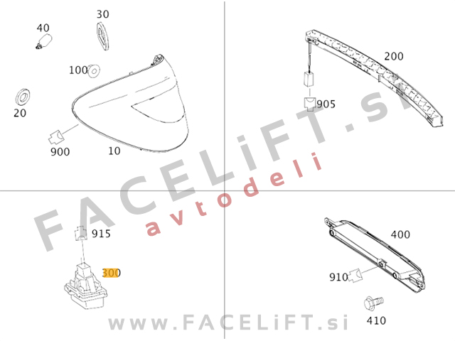 Mercedes C W204 11-14 LED osvetlitev registrske tablice