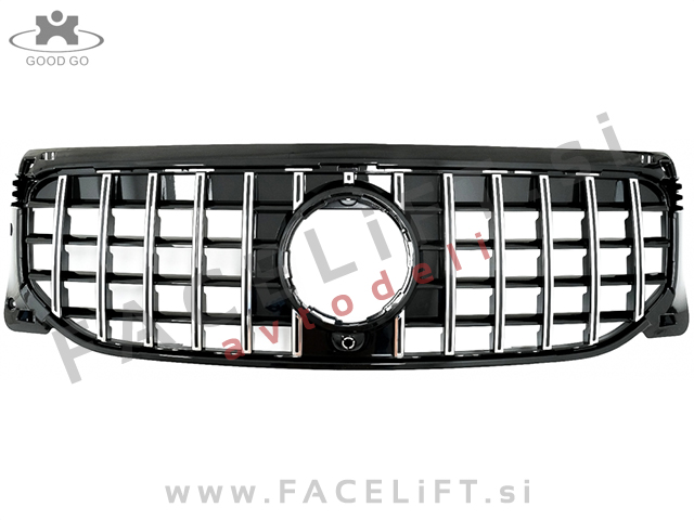 Mercedes GLB X247 19- maska črna kromirana (sijaj)