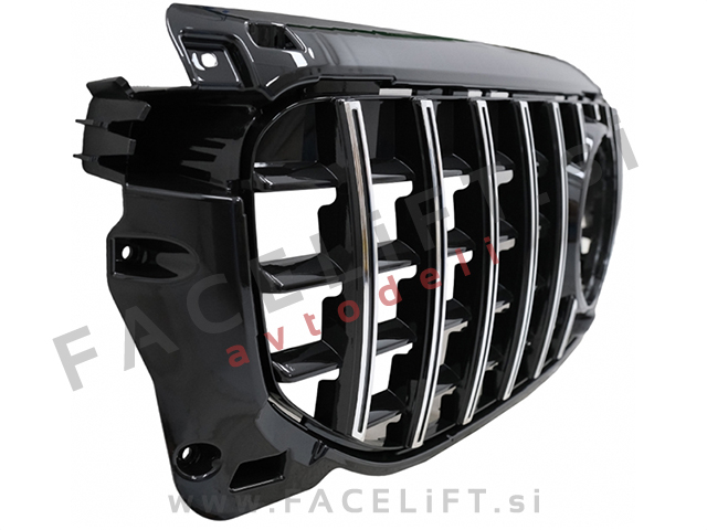 Mercedes GLB X247 19- maska črna kromirana (sijaj)