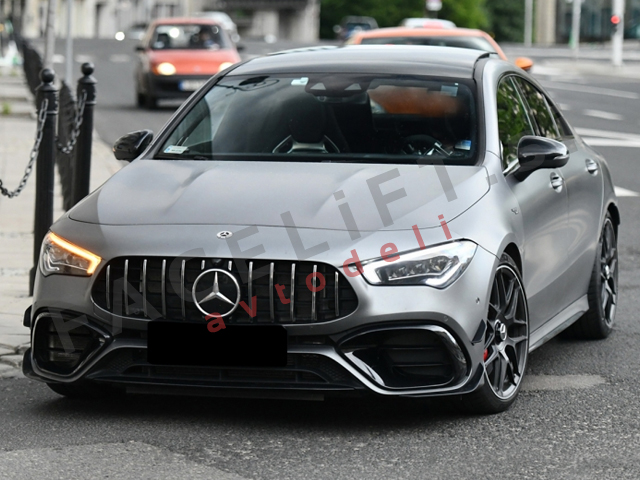 Mercedes CLA C118 X118 19- maska črna kromirana (sijaj)