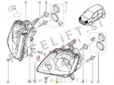 Renault Modus 04-07 žaromet desni