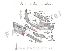 Audi A4 B8 8K 11-15 spojler sprednjega odbijača