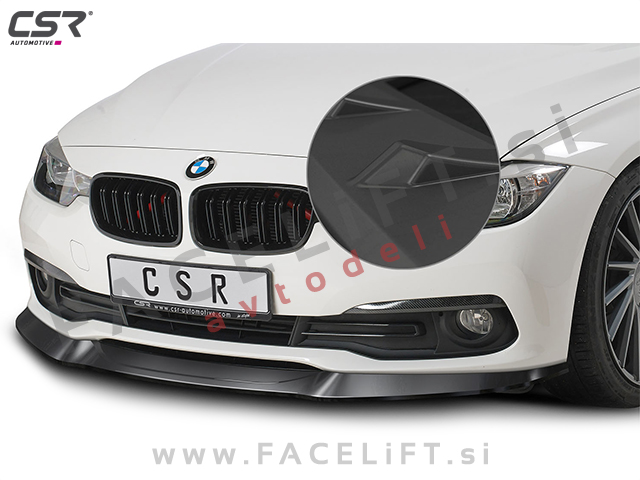 BMW 3 F30 F31 LCI 15-19 podaljšek sprednjega odbijača črni mat
