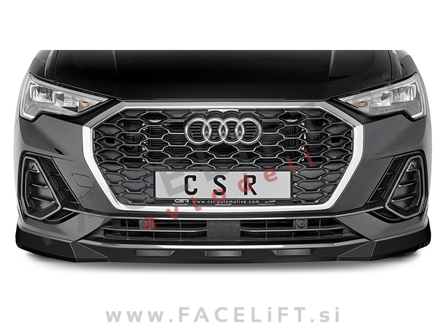Audi Q3 F3 18- podaljšek sprednjega odbijača karbon (sijaj)