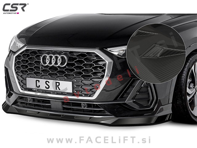 Audi Q3 F3 18- podaljšek sprednjega odbijača karbon (mat)