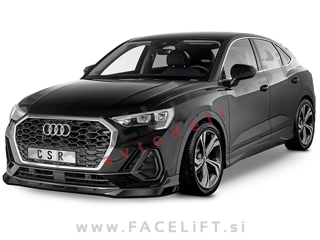 Audi Q3 F3 18- podaljšek sprednjega odbijača karbon (mat)