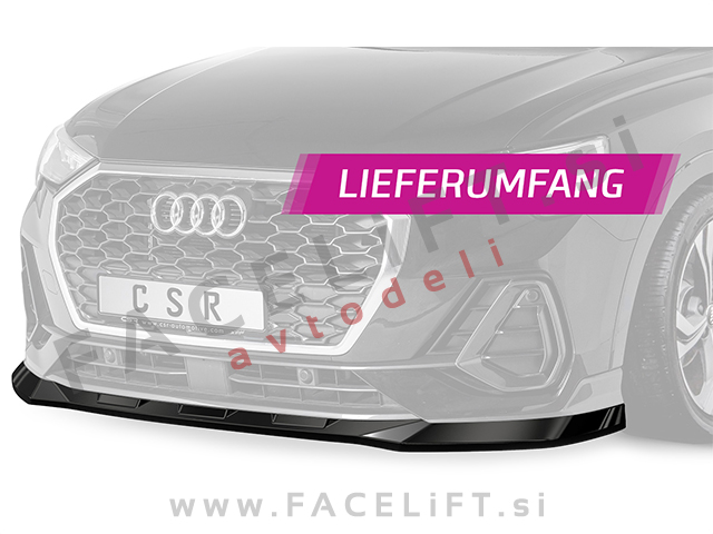 Audi Q3 F3 18- podaljšek sprednjega odbijača karbon (mat)