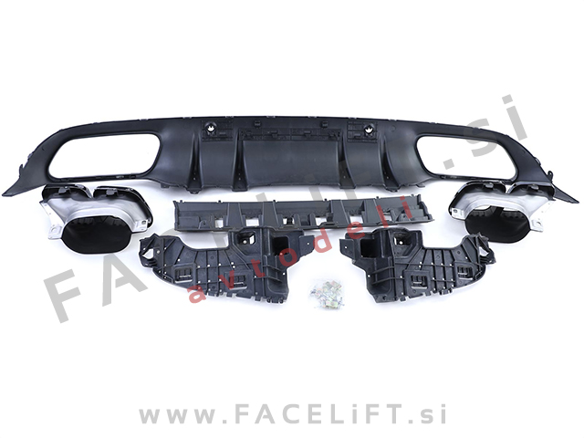 Mercedes C Coupe C205 AMG Line 15-18 difuzor z nastavki za izpuh