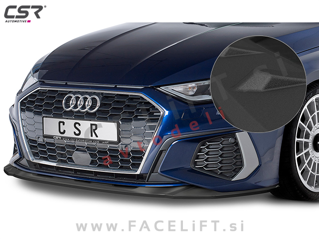 Audi A3 8Y S line, S3 20- podaljšek sprednjega odbijača črni (mat)