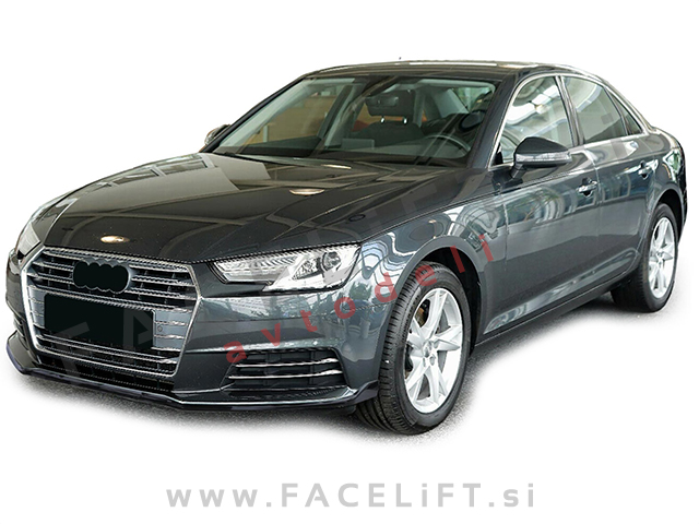 Audi A4 B9 8W 15-19 podaljšek sprednjega odbijača črni (sijaj)