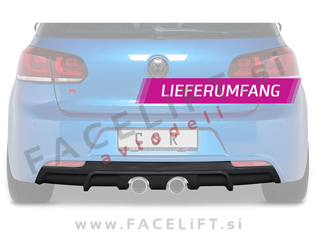 VW Golf 6 R 08-12 difuzor črni (mat)