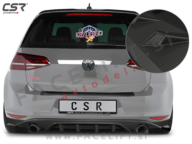 VW Golf 7 12-17 difuzor karbon (mat)