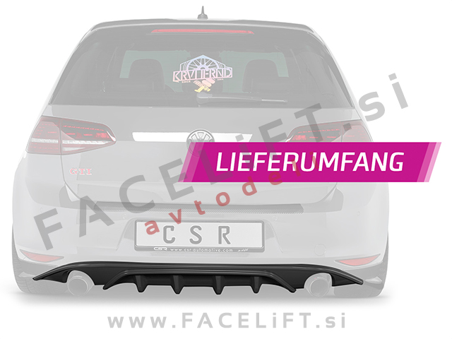 VW Golf 7 12-17 difuzor karbon (mat)