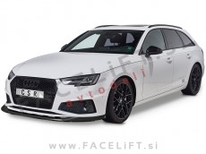 Audi A4 B9 8W S line Competition 19- podaljšek sprednjega odbijača črni (mat)